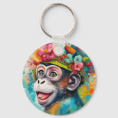 Affenlächeln Schlüsselanhänger (Vorderseite)