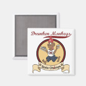 Affenmagnet betrunken magnet (Vorderseite/Rückseite)