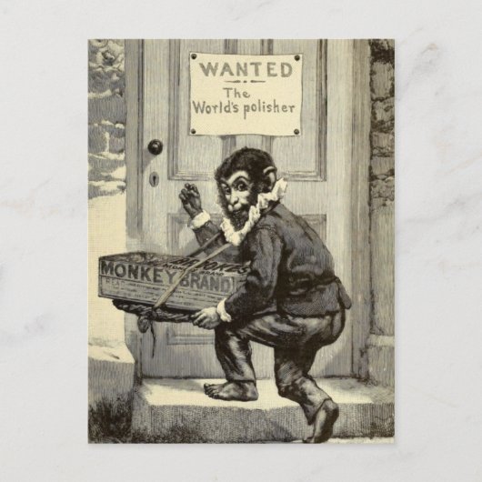 "Affenmarkenseifen-Werbung" Postkarte (Vorderseite)
