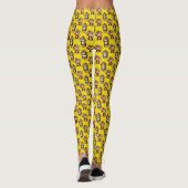 Affenmuster-Design Gelb  Leggings (Rückseite)