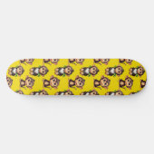 Affenmuster-Design Gelb  Skateboard (Horizontal)
