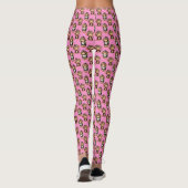 Affenmuster-Design Rosa  Leggings (Rückseite)