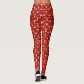 Affenmuster-Design Rot Leggings (Rückseite)