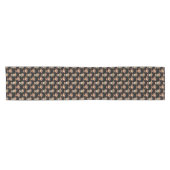 Affenmuster-Design Schwarz Kurzer Tischläufer (Horizontal)