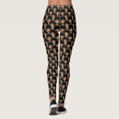 Affenmuster-Design Schwarz  Leggings (Rückseite)