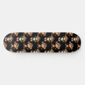 Affenmuster-Design Schwarz  Skateboard (Horizontal)