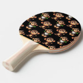 Affenmuster-Design Schwarz  Tischtennis Schläger (Vorderseite)