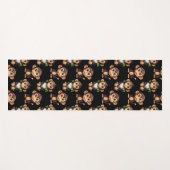 Affenmuster-Design Schwarz  Yogamatte (Vorderseite (Horizontal))