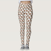 Affenmuster-Design Weiß Leggings (Vorderseite)