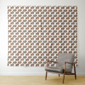 Affenmuster-Design Weiß Wandteppich (Beispiel (Horizontal))