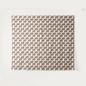 Affenmuster-Design Weiß Wandteppich (Vorderseite (Horizontal))