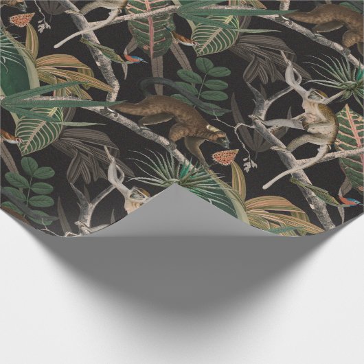 Affenmuster Geschenkpapier (Ecke)