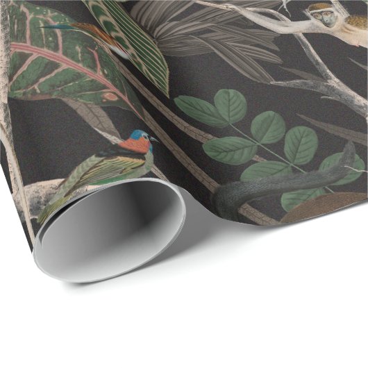 Affenmuster Geschenkpapier (Rolleneckpunkt)