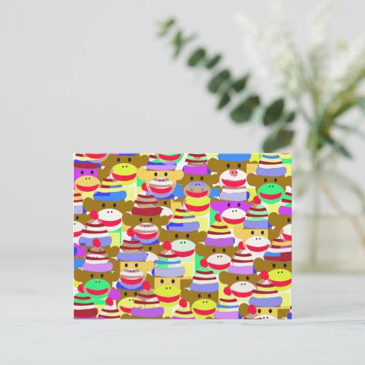 Affenpapier. Postkarte (Stehend Vorderseite)