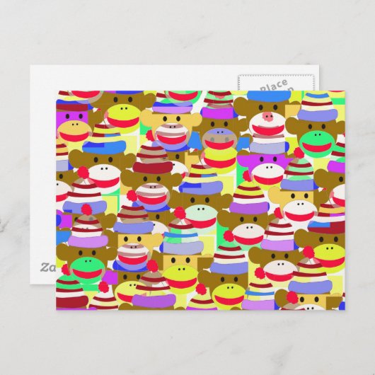 Affenpapier. Postkarte (Vorne/Hinten)