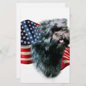 Affenpincher Flag Briefpapier (Vorne/Hinten)