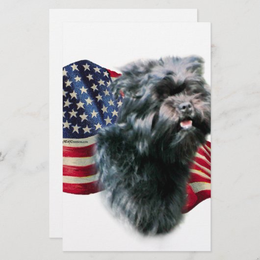 Affenpincher Flag Briefpapier (Vorne/Hinten)
