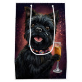 Affenpincher Mittlere Geschenktüte (Rückseite)