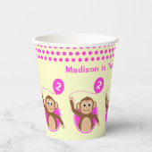 Affenpink-Ballon Pappbecher (Vorderseite)