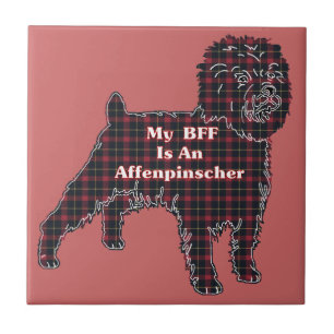 Affenpinsche BESTE FREUNDIN Fliese
