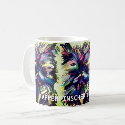 Affenpinsche Tasse (Vorderseite Links)