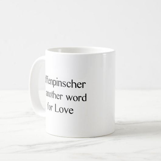 affenpinsche Wort-Kaffee-Tasse Kaffeetasse (Vorderseite Links)