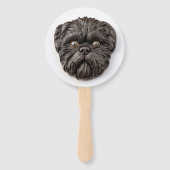 Affenpinscher 3D Inspiriert Fächer (Vorderseite)