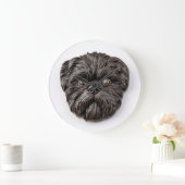 Affenpinscher 3D Inspiriert Große Wanduhr (Zuhause)