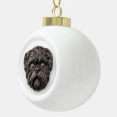 Affenpinscher 3D Inspiriert Keramik Kugel-Ornament (Rechts)