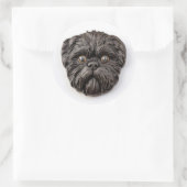 Affenpinscher 3D Inspiriert Runder Aufkleber (Tasche)