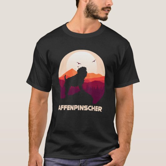 Affenpinscher And Moon Halloween 1 T-Shirt (Vorderseite)