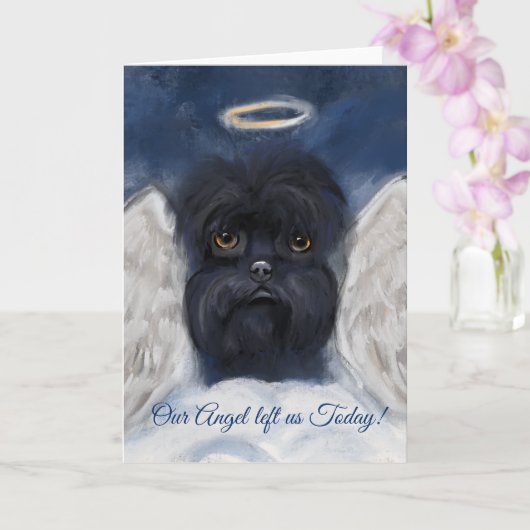 Affenpinscher ANGEL Card Karte (Orchidee)