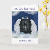 Affenpinscher Angel Karte (Gelbe Blume)