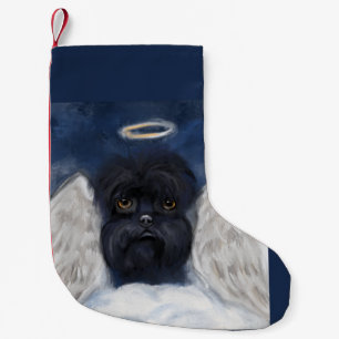 Affenpinscher ANGEL Karte Kleiner Weihnachtsstrumpf