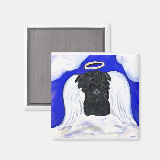 Affenpinscher Angel Magnet (Vorderseite/Rückseite)