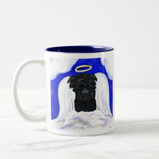Affenpinscher Angel Zweifarbige Tasse (Links)
