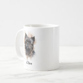 Affenpinscher Aquarellkunst Kaffeetasse (Vorderseite Links)