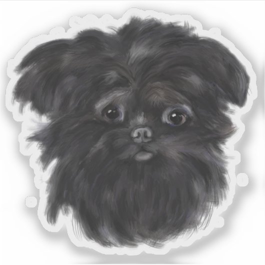 AFFENPINSCHER AUFKLEBER (Vorderseite)