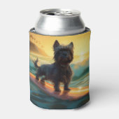 Affenpinscher Beach Surfmalerei Dosenkühler (Kanne Vorderseite)