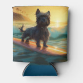 Affenpinscher Beach Surfmalerei Dosenkühler (Vorderseite)