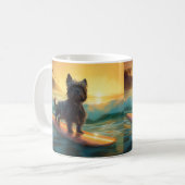 Affenpinscher Beach Surfmalerei Kaffeetasse (Vorderseite Links)