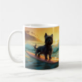 Affenpinscher Beach Surfmalerei Kaffeetasse (Links)