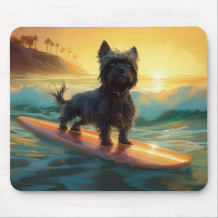 Affenpinscher Beach Surfmalerei Mousepad