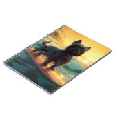 Affenpinscher Beach Surfmalerei Notizblock (Linke Seite)