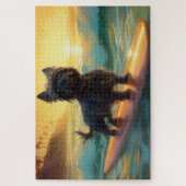 Affenpinscher Beach Surfmalerei Puzzle (Vertikal)