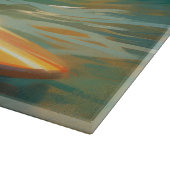 Affenpinscher Beach Surfmalerei Schneidebrett (Ecke)