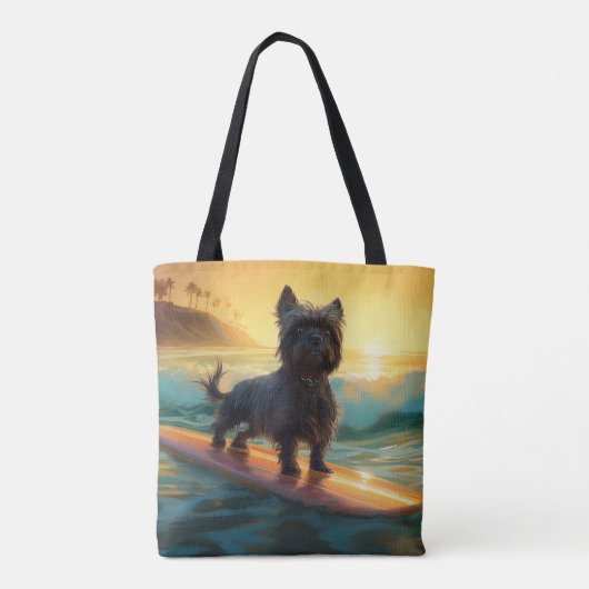 Affenpinscher Beach Surfmalerei Tasche (Rückseite)