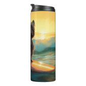Affenpinscher Beach Surfmalerei Thermosbecher (Nach rechts gedreht)