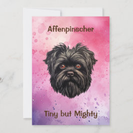 Affenpinscher Black Dog Einladung
