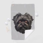 Affenpinscher Black Dog Golfhandtuch (Insitu)